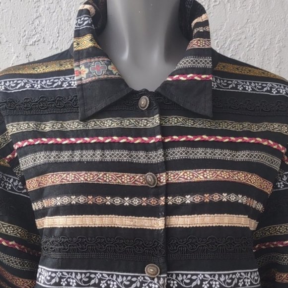 Tantrum Collection Ladies Luxury Horizontally Embroidered Jacket - Picture 3 of 17